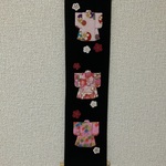 ちりめん細工：ちりめん着物のタペストリー(2)