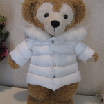 ダッフィー＆シェリーメイSサイズ♡真っ白なダウン風フード付きコート♪