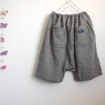 ヘリンボーンの幅広サルエルパンツ　着丈58cm