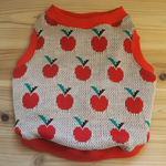 レトロなりんごのニットタンクトップ　フレブル服　（サイズをお選びください）