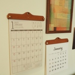 《本革》毎年使えるカレンダーホルダー（A 3サイズ・キャメル）