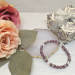 レピドライト天然石ブレスレット【fullereneJ】J12