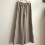 カシミヤウールストレッチ（ミルクティ）で作ったワイドパンツ