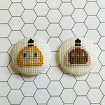 【オーダーメイド】クロスステッチ刺繍ホーン飾り