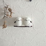 ふくふくシマエナガ マグネット＊雪の結晶