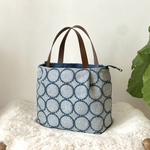 ⚮̈ミナペルホネン　tambourine blue かくれんぼトート　タック入