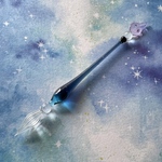 宇宙の羽根のガラスペン 藍＊L
