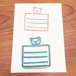 消しゴムはんこ くまさんのメッセージ枠