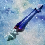 宇宙の羽根のガラスペン 紫＊L