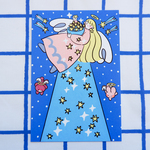 ポストカード　星降る夜の天使たち