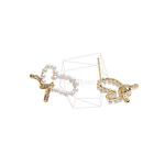 ERG-2940-G【2個入り】パール.ハートピアス/Pearl heart Post Earrings