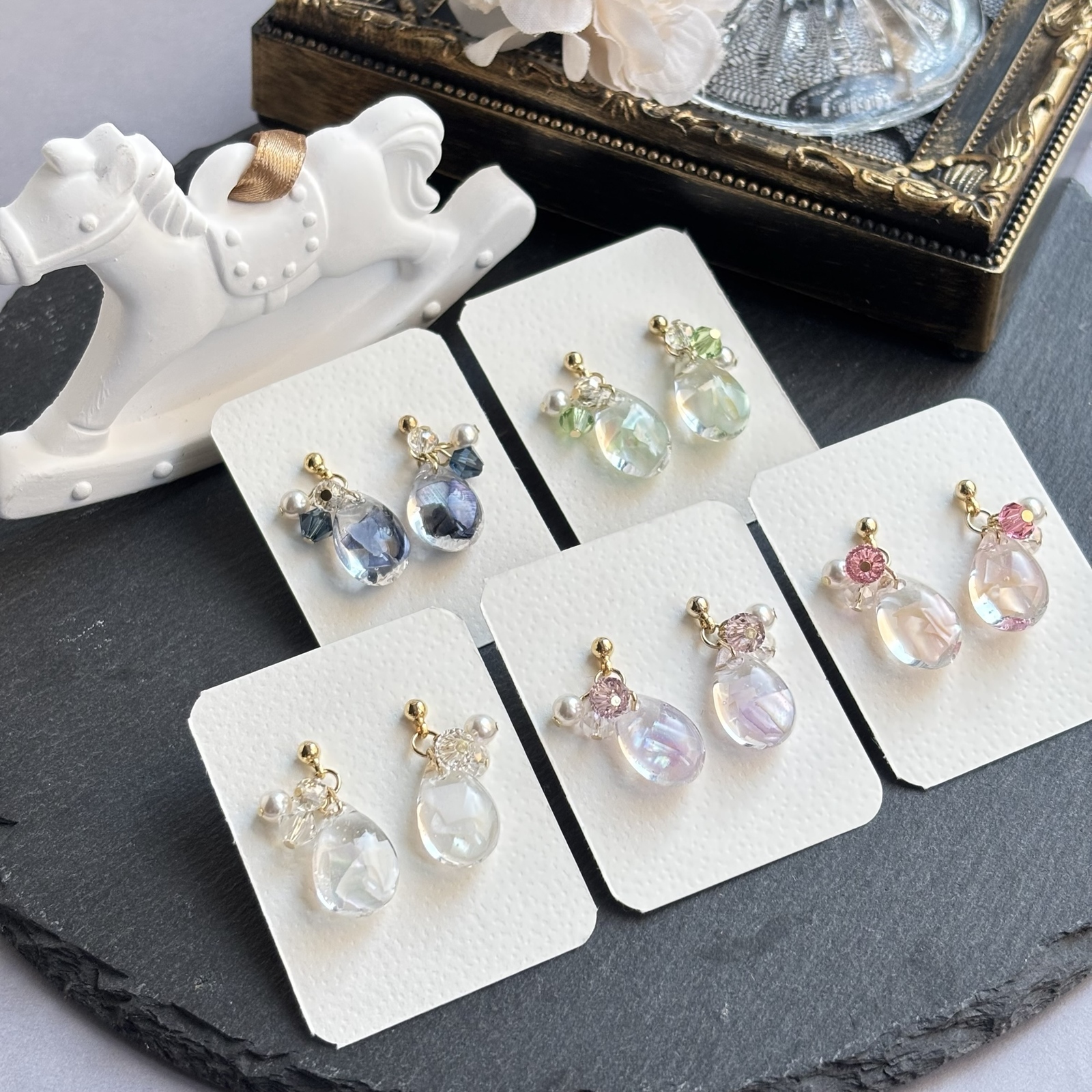 1061 クリスタル✮ 月 星 ハンドメイド ピアス イヤリング 大ぶり 楽天市場】トレンドの八芒星☆クリスタルスターのフックピアス