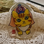 動物占い猫「サル猫」ブローチ 