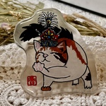 動物占い猫「チーター猫」ブローチ  