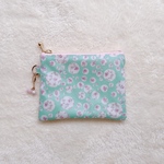 Aさまorderのおしなもの　★One side all skeleton pouch　リバティ　ジョアンナ　ミント　11×8.5㎝