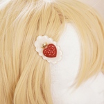 いちごのヘアクリップ レッド