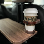 自在マグネット付木製ドリンクホルダー 雑貨 車中泊 カー用品 本革