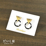 【名入れ箔押し】オリジナル台紙　LL横長 ピアス ネックレス ブレスレット（パール or マット）3way SD10