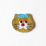 再販4  PARTYねこワッペン  L size GOLD サカナ