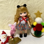 ミキマキちゃん用いちご柄ワンピース