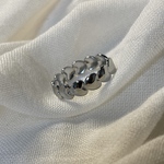 ステンレス製 heart ring silver