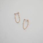 14kgf デザインリング シンプルミニピアス /イヤリング 