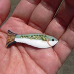 七宝焼・翡翠色の魚