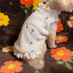犬服　完成品　ボアの刺繍入りベスト　値引き