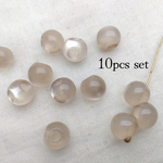 10個セット!グレー スズマルビーズ 10mm アクリル/丸玉チャーム/軽量/樹脂/キャッツアイ/偏光