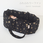 お人形さんのふわふわクーファン＊黒スター