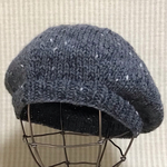 ⛄️セール🌟新作✨アルパカメリノのミックスツイードで編んだ♪暖ったかベレー帽/col.204