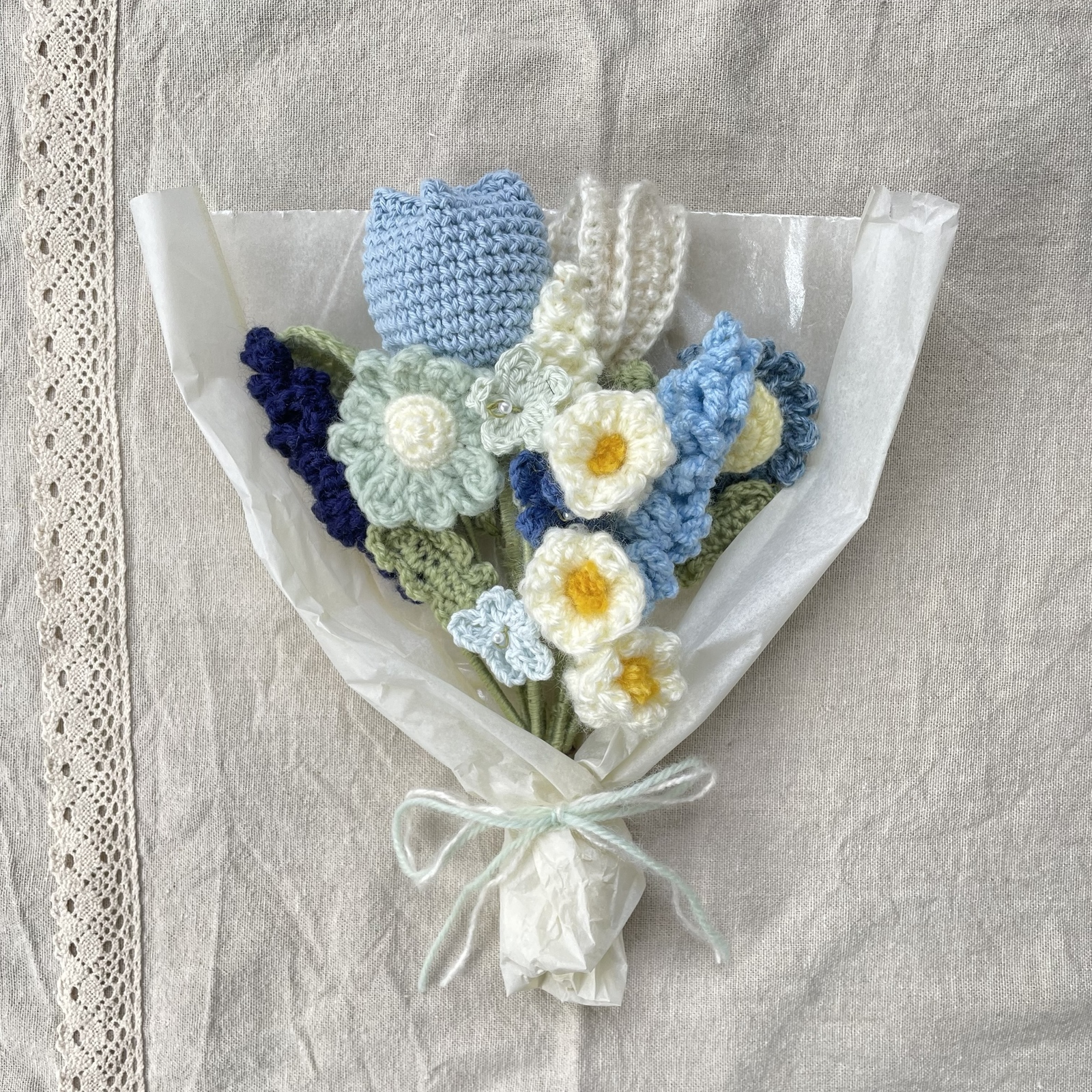 ハンドメイド ブーケ 花束 かぎ針編み 毛糸 枯れない花束 編み物