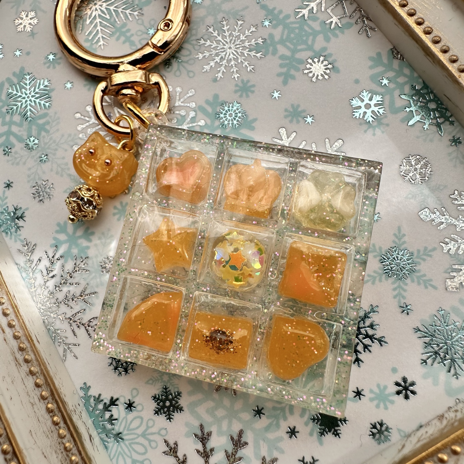 シェイカーキーホルダー BOX型 オレンジ? - cogumaaa | minne byGMO 