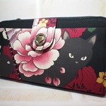 Ｈ様ご依頼品　ちょっと大人な黒猫の長財布（黒地）