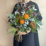 【大きめ】フレッシュブーケからドライに変化するスワッグ　ドライフラワー　スワッグ　大きめ　Lサイズ　お祝い　プレゼント　記念日　開店祝い　引越し祝い　