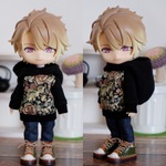 フード小パーカー単品　花柄