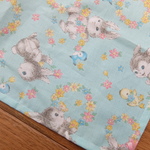 キュートなうさぎのランチクロス　お弁当包み　エメラルド