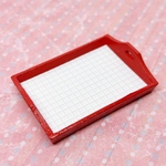 ミニチュア❤️MIMMIESブティックの赤い木製トレー