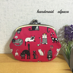 親子がま口〜猫ちゃんピンク〜