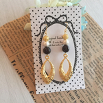 マットゴールドパーツ☆秋ピアス