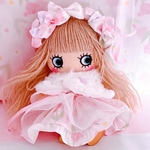 チューリップのお姫様ワンピース🌷🌷白とパープル‎🤍💜easydollミニマリーちゃんサイズです⚠️