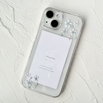 色褪せないフラワーiPhoneケース　ブルー