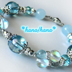 ‡**煌き美麗**‡アクアオーラ‡**天然石ブレスレット891