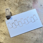 モフ猫のはんこ12×20mm（文字枠にもなるはんこ）