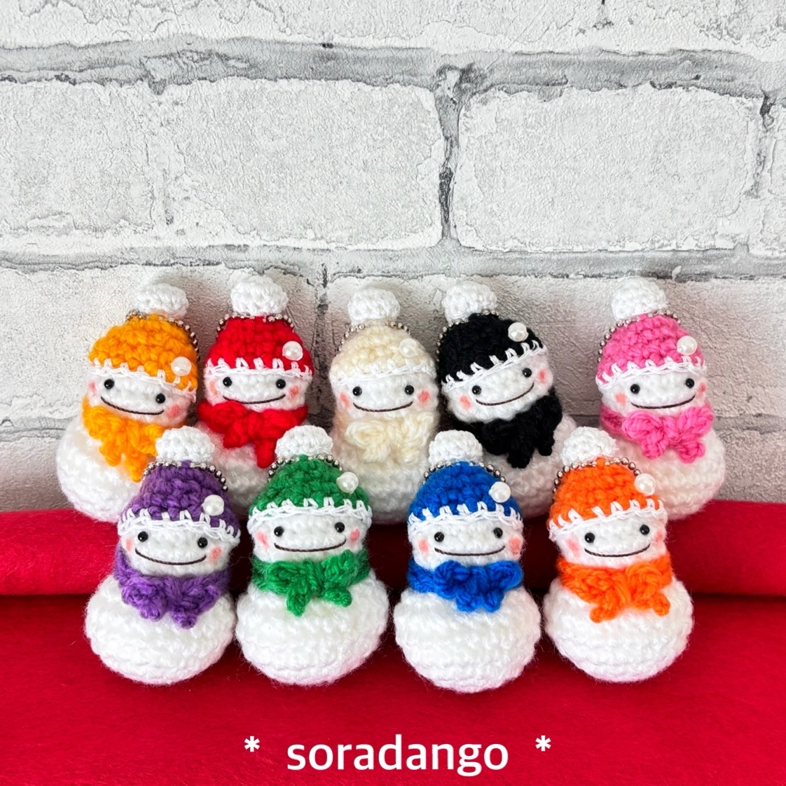 minmin様オーダー品　節分パペット　雪だるま指人形 minmin様オーダー品 節分パペット 雪だるま指人形 クラフト・布製品