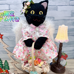 天使の黒猫ちゃん 電気スタンド付き