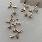 6pcs rose🌹 gold charm parts