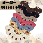 【オーダー受付中】苺がいっぱい🍓かぎ針編みのおしゃれなつけ襟　ベビー、キッズ、ぬいぐるみ、ペット