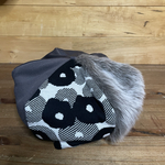 ニットベレー帽＊大人＊グレー＊ファー