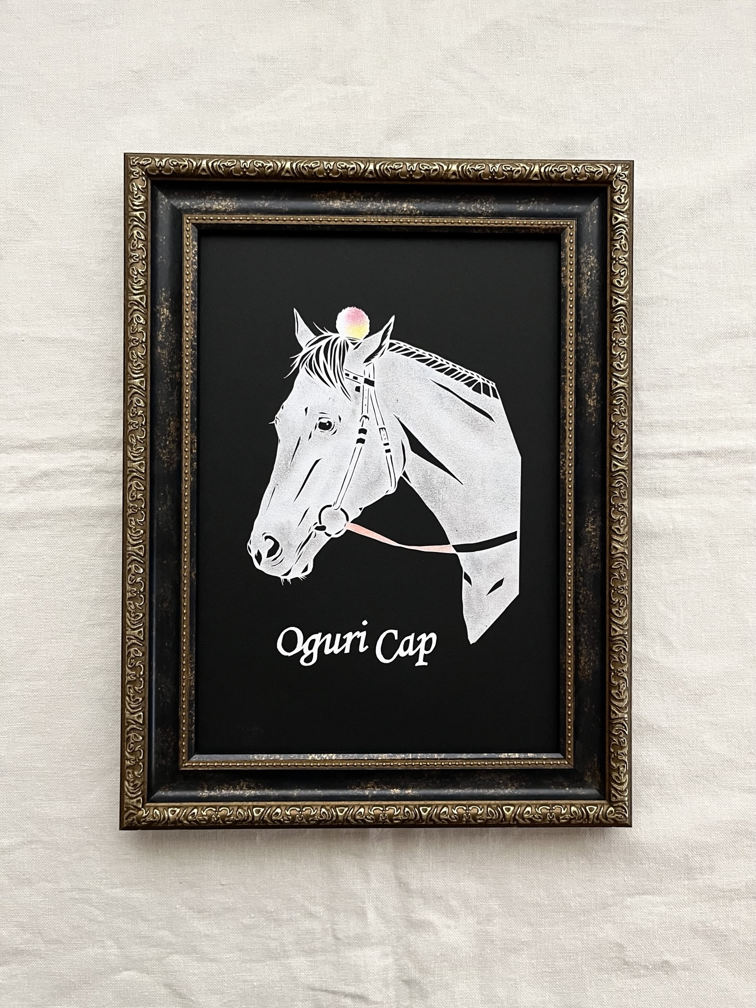 いろいろ競走馬カード 切り絵ポストカードセット - megane041